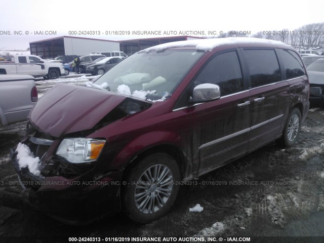 2C4RC1CG8DR565654 - 2013 CHRYSLER TOWN & COUNTRY TOURING L BURGUNDY photo 2