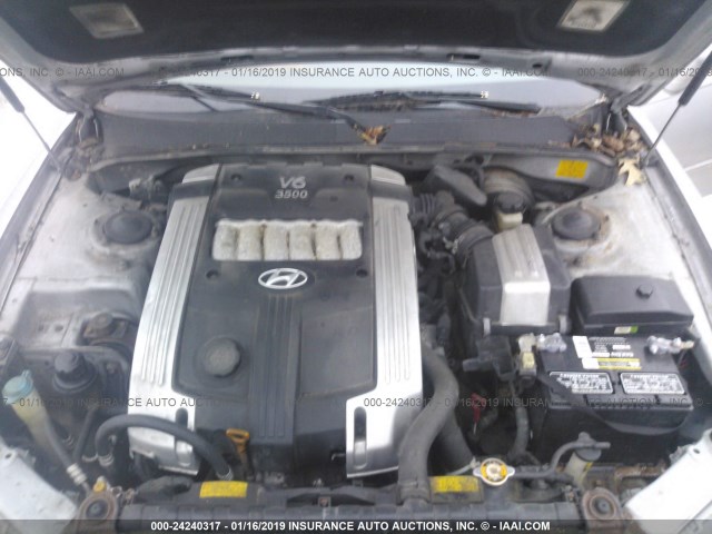 KMHFU45E72A164610 - 2002 HYUNDAI XG 350 SILVER photo 10