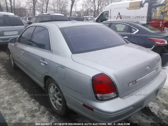 KMHFU45E72A164610 - 2002 HYUNDAI XG 350 SILVER photo 3