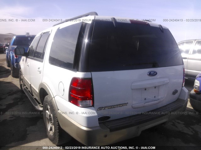 1FMFU17586LA51660 - 2006 FORD EXPEDITION EDDIE BAUER WHITE photo 3