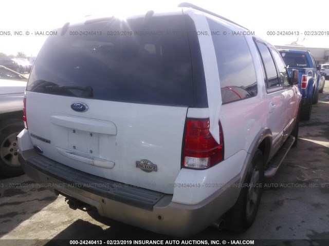 1FMFU17586LA51660 - 2006 FORD EXPEDITION EDDIE BAUER WHITE photo 4