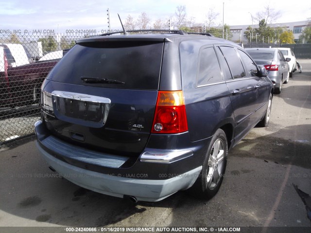 2A8GM68X37R263650 - 2007 CHRYSLER PACIFICA TOURING BLUE photo 4