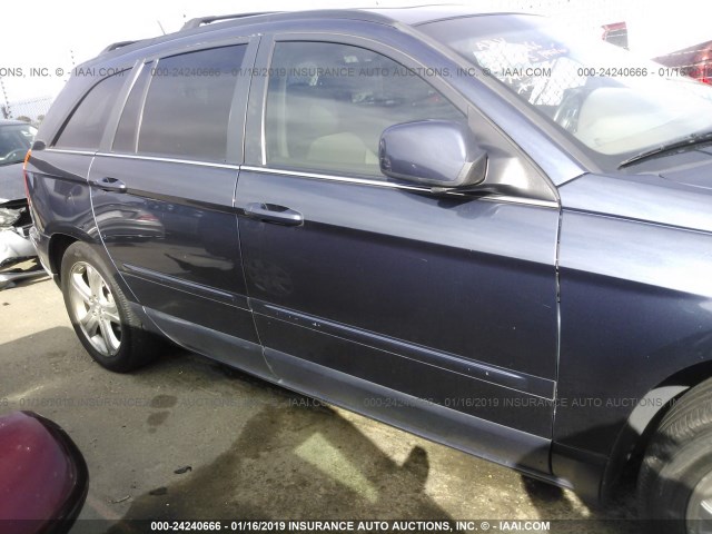 2A8GM68X37R263650 - 2007 CHRYSLER PACIFICA TOURING BLUE photo 6