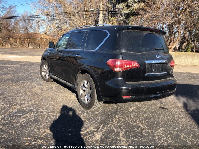 JN8AZ2NE3B9001432 - 2011 INFINITI QX56 BLACK photo 3