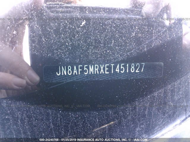 JN8AF5MRXET451827 - 2014 NISSAN JUKE S/SV/SL/NISMO BLACK photo 9