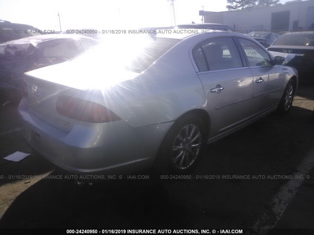 1G4HJ5EM4BU113644 - 2011 BUICK LUCERNE CXL SILVER photo 4