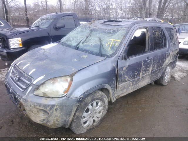 JHLRD78916C002132 - 2006 HONDA CR-V SE/EX BLUE photo 2