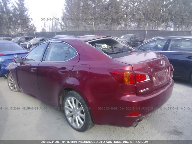 JTHCK262695034292 - 2009 LEXUS IS 250 RED photo 3