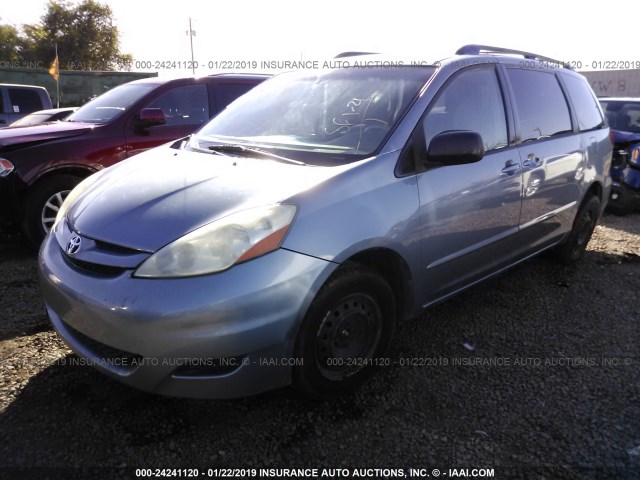 5TDZA23C46S502859 - 2006 TOYOTA SIENNA CE/LE BLUE photo 2