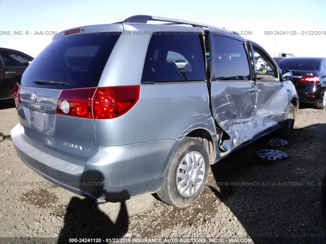 5TDZA23C46S502859 - 2006 TOYOTA SIENNA CE/LE BLUE photo 4