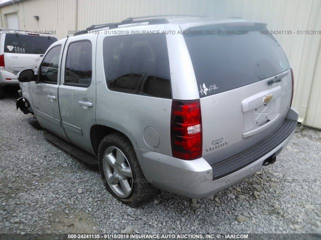 1GNSKBE00BR314390 - 2011 CHEVROLET TAHOE K1500 LT SILVER photo 3