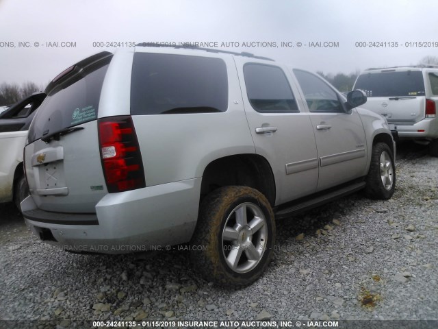 1GNSKBE00BR314390 - 2011 CHEVROLET TAHOE K1500 LT SILVER photo 4