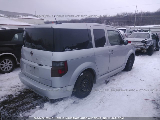 5J6YH17937L006173 - 2007 HONDA ELEMENT SC GRAY photo 4