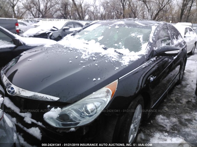 KMHEC4A44CA057690 - 2012 HYUNDAI SONATA HYBRID BLACK photo 2