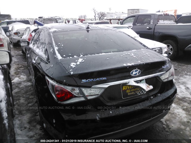 KMHEC4A44CA057690 - 2012 HYUNDAI SONATA HYBRID BLACK photo 3