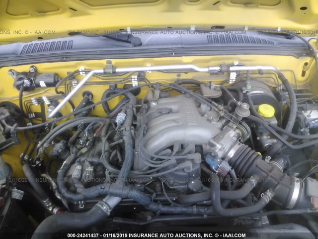 1N6ED27Y94C449406 - 2004 NISSAN FRONTIER CREW CAB XE V6 YELLOW photo 10