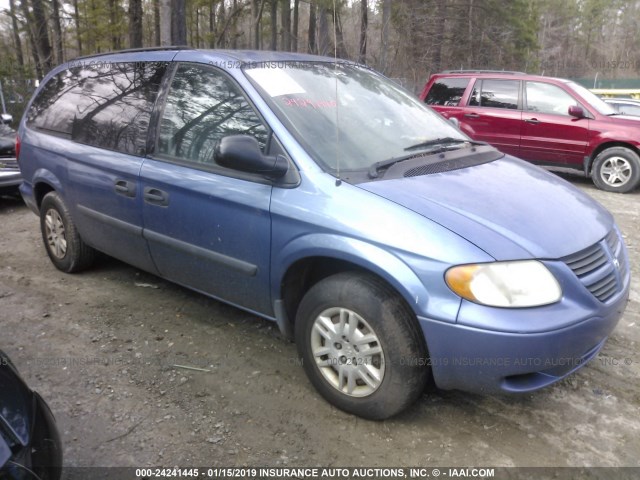 1D4GP24R07B166907 - 2007 DODGE GRAND CARAVAN SE BLUE photo 1