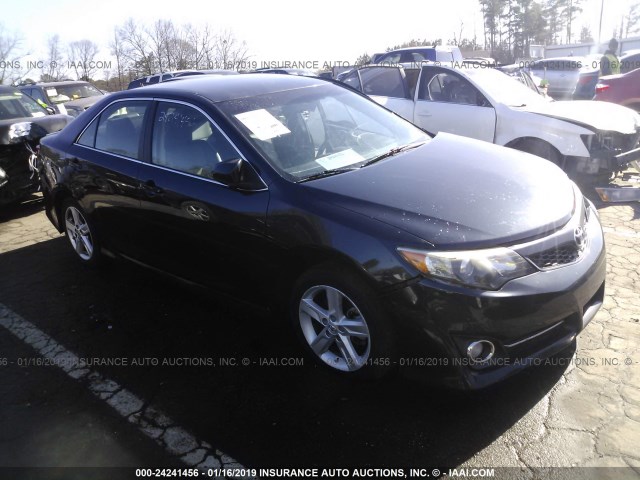 4T1BF1FK9EU736890 - 2014 TOYOTA CAMRY L/SE/LE/XLE Dark Blue photo 1