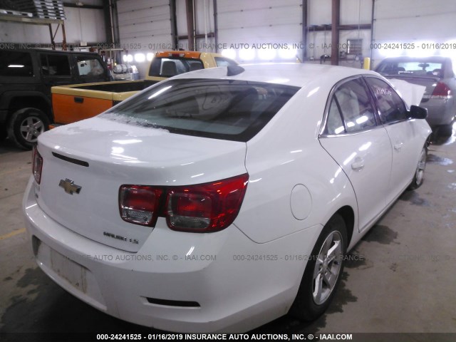 1G11A5SLXFF157118 - 2015 CHEVROLET MALIBU LS WHITE photo 4