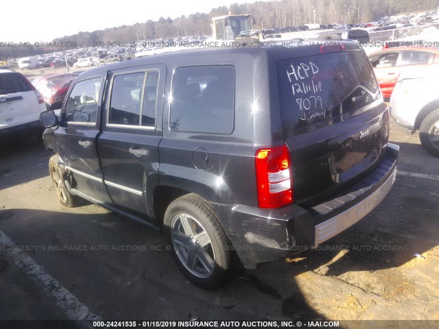 1J8FT48W18D558079 - 2008 JEEP PATRIOT LIMITED BLACK photo 3