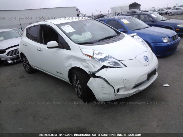 1N4AZ0CP9FC312883 - 2015 NISSAN LEAF S/SV/SL WHITE photo 1