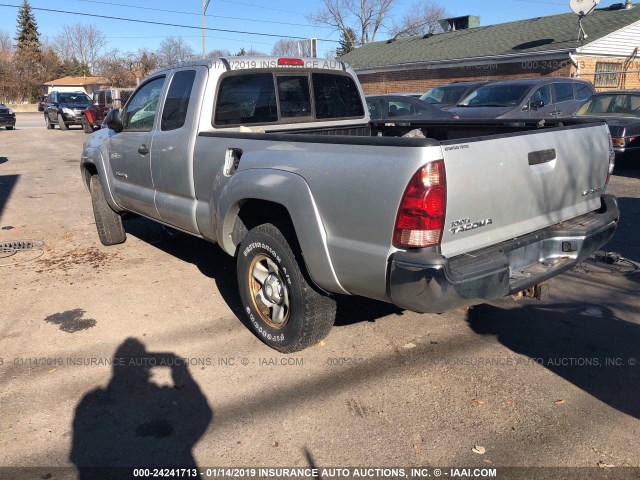 5TEUU42NX5Z139016 - 2005 TOYOTA TACOMA ACCESS CAB ვერცხლისფერი ფოტო 3