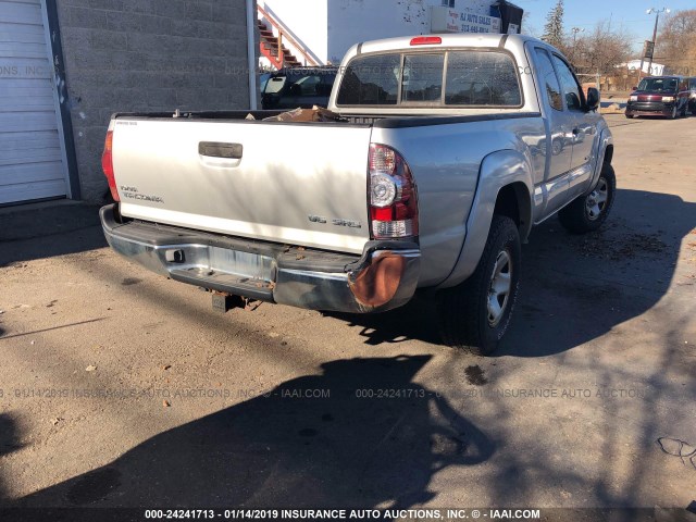 5TEUU42NX5Z139016 - 2005 TOYOTA TACOMA ACCESS CAB ვერცხლისფერი ფოტო 4