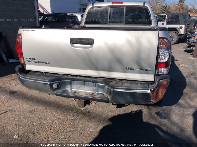 5TEUU42NX5Z139016 - 2005 TOYOTA TACOMA ACCESS CAB ვერცხლისფერი ფოტო 6