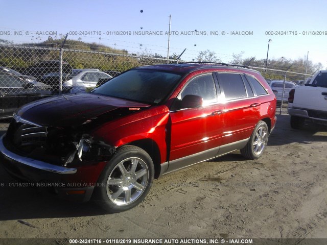 2A8GM68X57R318440 - 2007 CHRYSLER PACIFICA TOURING RED photo 2