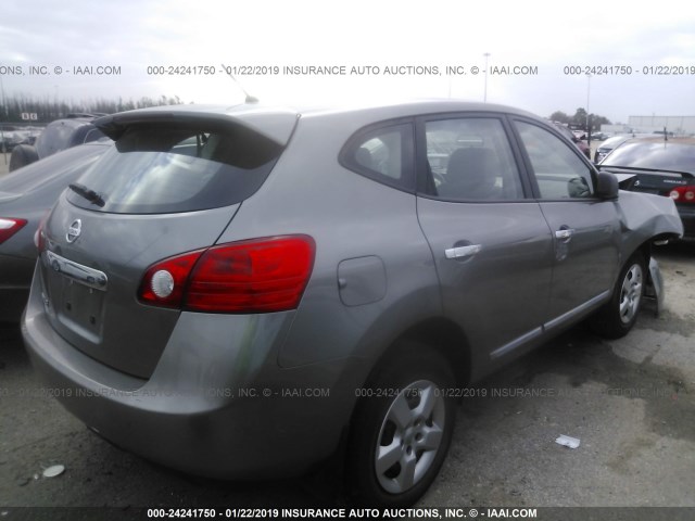 JN8AS5MT3DW043058 - 2013 NISSAN ROGUE S/SV GRAY photo 4