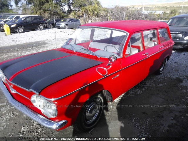 10735W234540 - 1961 CHEVROLET CORVAIR RED photo 2