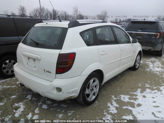 5Y2SL63825Z444763 - 2005 PONTIAC VIBE WHITE photo 4