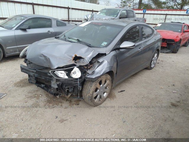 KMHDH4AE9BU084029 - 2011 HYUNDAI ELANTRA GLS/LIMITED GRAY photo 2