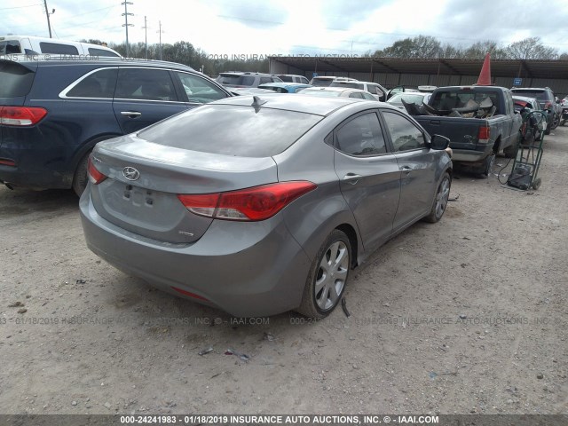 KMHDH4AE9BU084029 - 2011 HYUNDAI ELANTRA GLS/LIMITED GRAY photo 4