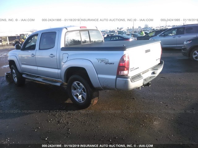 5TELU42N15Z068302 - 2005 TOYOTA TACOMA DOUBLE CAB 银色 照片 3