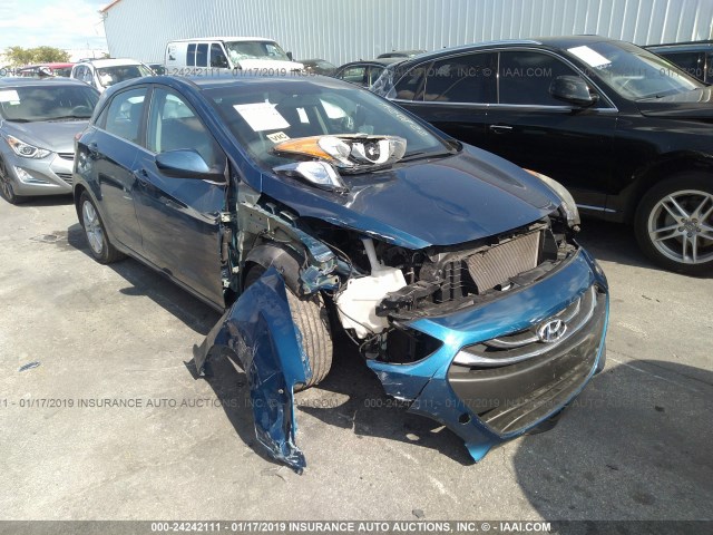 KMHD35LH8EU228024 - 2014 HYUNDAI ELANTRA GT BLUE photo 1