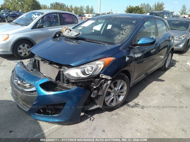 KMHD35LH8EU228024 - 2014 HYUNDAI ELANTRA GT BLUE photo 2