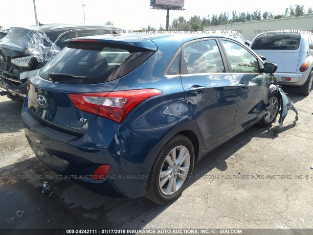 KMHD35LH8EU228024 - 2014 HYUNDAI ELANTRA GT BLUE photo 4