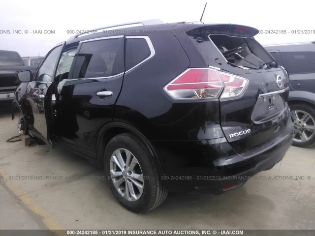 5N1AT2MT7GC895227 - 2016 NISSAN ROGUE S/SL/SV BLACK photo 3