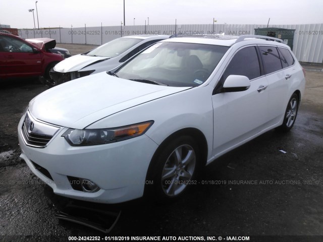 JH4CW2H68CC000331 - 2012 ACURA TSX TECH WHITE photo 2