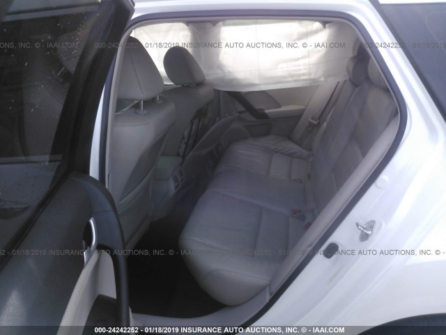 JH4CW2H68CC000331 - 2012 ACURA TSX TECH WHITE photo 8