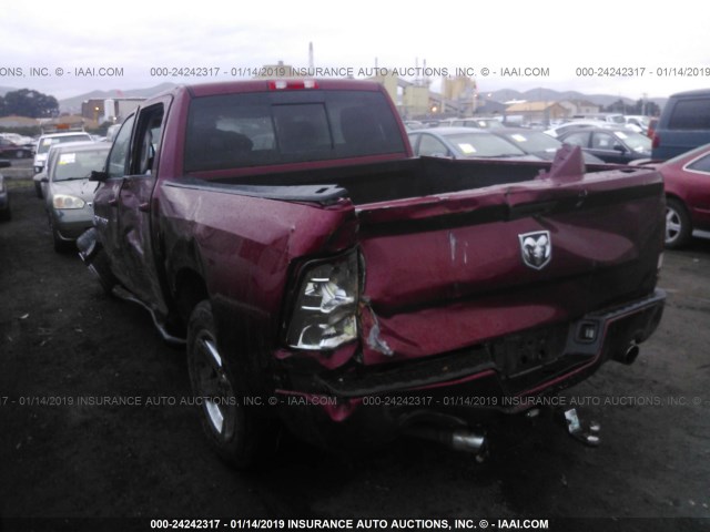 1C6RD6MT1CS275167 - 2012 DODGE RAM 1500 SPORT RED photo 3