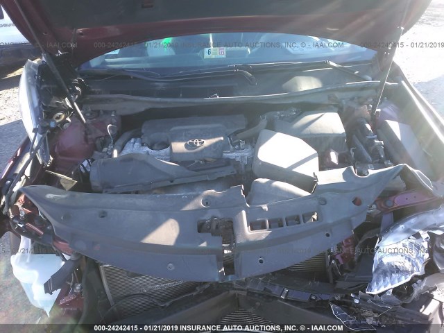 4T1BF1FK3FU908509 - 2015 TOYOTA CAMRY LE/XLE/SE/XSE RED photo 10