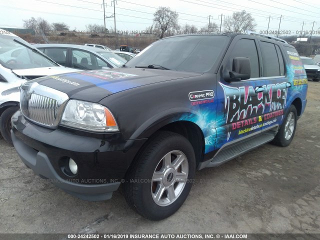 5LMEU88H55ZJ26238 - 2005 LINCOLN AVIATOR BLACK photo 2