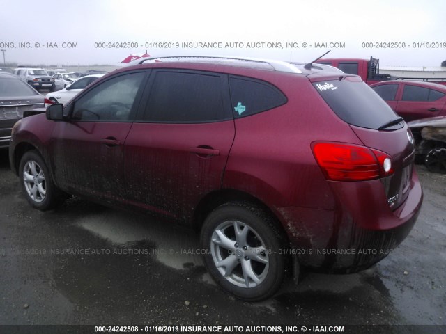 JN8AS58V09W181918 - 2009 NISSAN ROGUE S/SL RED photo 3