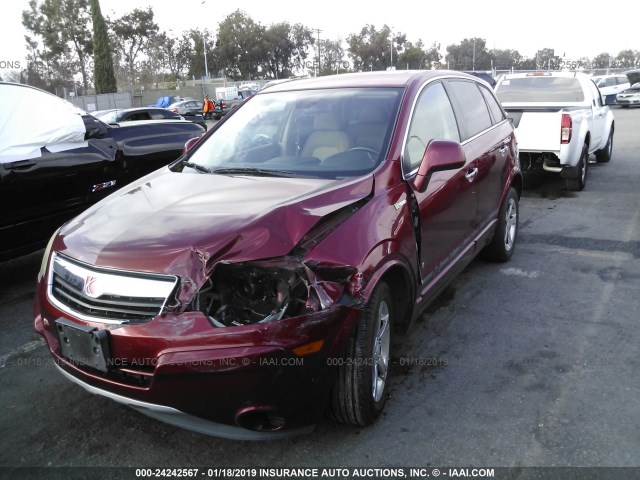 3GSCL93Z39S516978 - 2009 SATURN VUE HYBRID MAROON photo 2