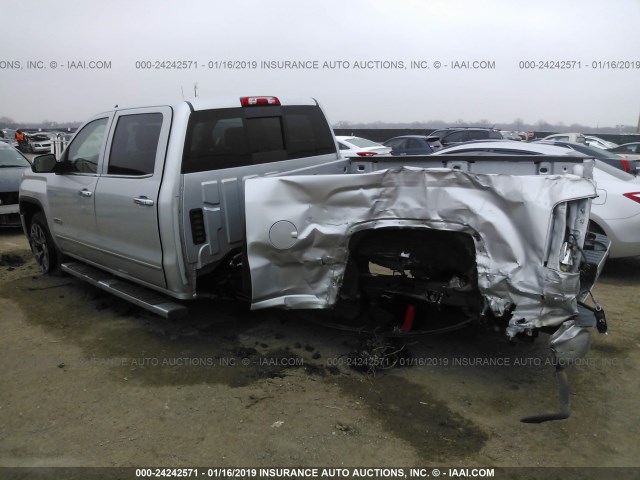 3GTU2VEC6EG120870 - 2014 GMC SIERRA K1500 SLT SILVER photo 3