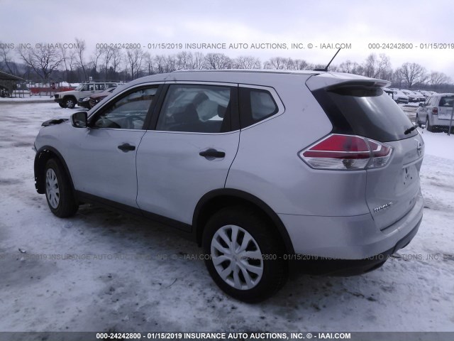 JN8AT2MV0GW144432 - 2016 NISSAN ROGUE S/SL/SV SILVER photo 3