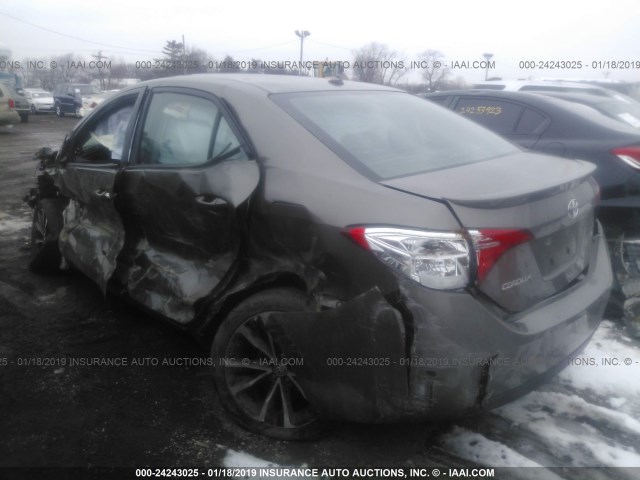 2T1BURHE2HC754469 - 2017 TOYOTA COROLLA L/LE/XLE/SE/XSE BROWN photo 3