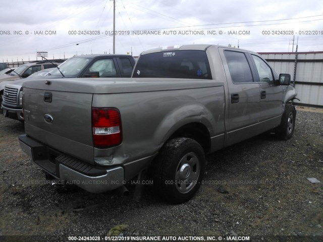 1FTPW12555KC65472 - 2005 FORD F150 SUPERCREW Pewter photo 4